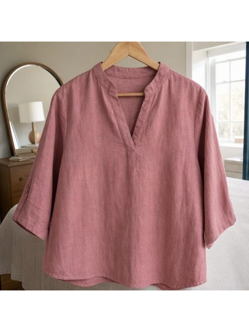 Rust Pleated Blouse